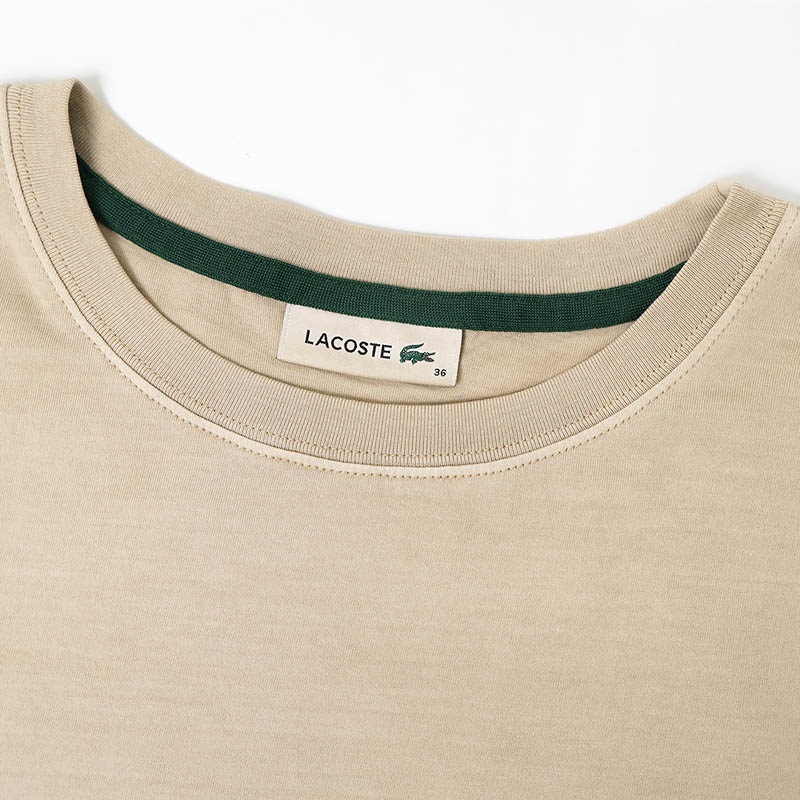 ラコステ LACOSTE Tシャツ 半袖 ピグメントダイ クロップド レディース クルーネック リラックスフィット トップス 無地 ロゴ S/M/L 2026年秋冬 新作 TF026J-99 | ブランド [正規取扱店]