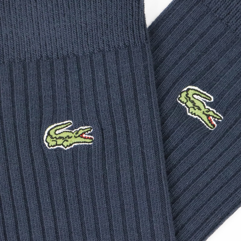 ラコステ LACOSTE ソックス 1足組 クロックエンブレム 3×2 リブニットソックス クルーソックス 靴下 メンズ クルー丈 ミドルレングス 日本製 ロゴ 2026年秋冬 新作 RAM992J-99 | ブランド [正規取扱店]