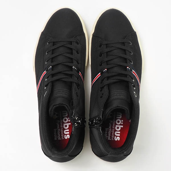 モーブス mobus スニーカー メンズ ホーフミッド２ウォーターリペレント HOF MID2 water-repellent ブラック 靴 撥水 M-2021WR-2000 BLACK | ブランド [正規取扱店]