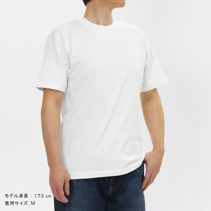 ヘインズ Hanes Tシャツ 半袖 T-SHIRTS SHIRO クルーネック 丸胴仕様 メンズ レディース トップス  2026SS 無地 S/M/L ホワイト HM1-D201 010 | ブランド [正規取扱店]