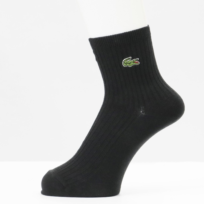 ラコステ LACOSTE ソックス 1足組 クロックエンブレム プレーン ショートソックス 靴下 レディース ショートクルー丈 クルーソックス 刺繍 日本製 ロゴ 2026年秋冬 新作 RAW901J-99 | ブランド [正規取扱店]