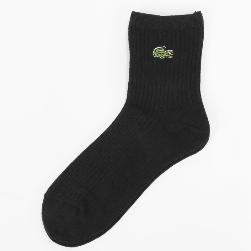 ラコステ LACOSTE ソックス 1足組 クロックエンブレム プレーン ショートソックス 靴下 レディース ショートクルー丈 クルーソックス 刺繍 日本製 ロゴ 2026年秋冬 新作 RAW901J-99 | ブランド [正規取扱店]