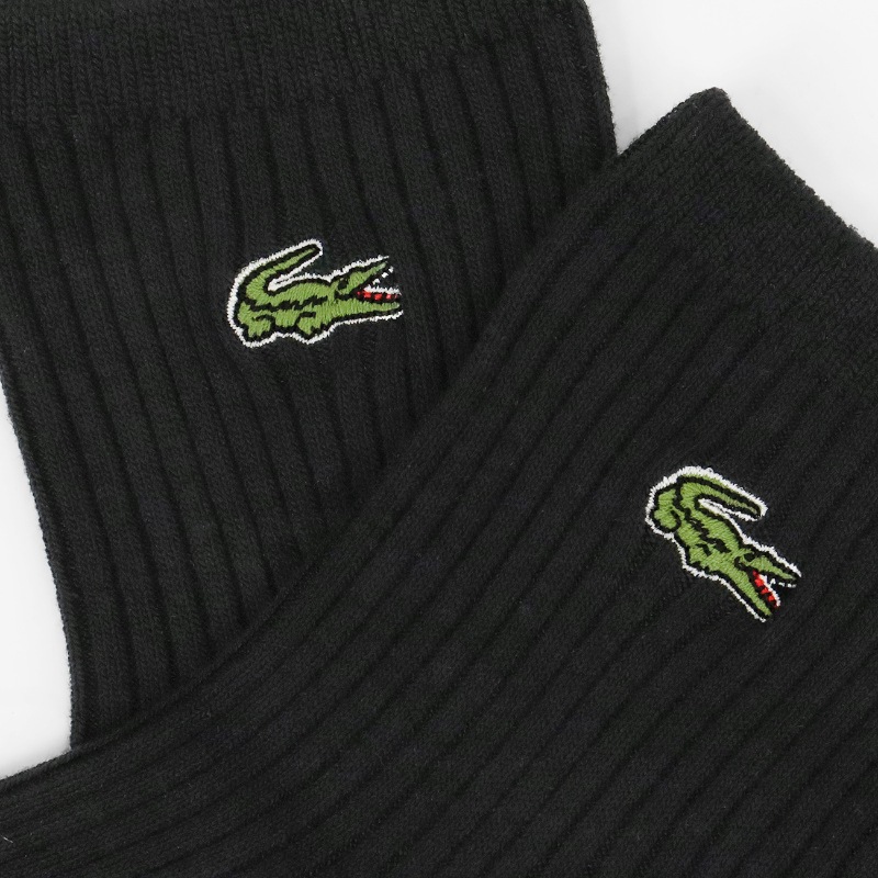 ラコステ LACOSTE ソックス 1足組 クロックエンブレム プレーン ショートソックス 靴下 レディース ショートクルー丈 クルーソックス 刺繍 日本製 ロゴ 2026年秋冬 新作 RAW901J-99 | ブランド [正規取扱店]