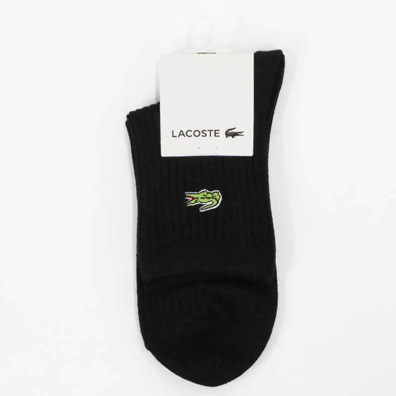 ラコステ LACOSTE ソックス 1足組 クロックエンブレム プレーン ショートソックス 靴下 レディース ショートクルー丈 クルーソックス 刺繍 日本製 ロゴ 2026年秋冬 新作 RAW901J-99 | ブランド [正規取扱店]