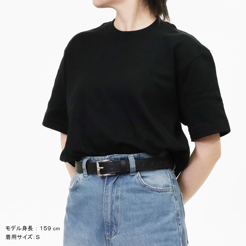 ヘインズ Hanes Tシャツ 半袖 T-SHIRTS KURO クルーネック 丸胴仕様 メンズ レディース トップス  2026SS 無地 S/M/L ブラック HM1-D202 090 | ブランド [正規取扱店]