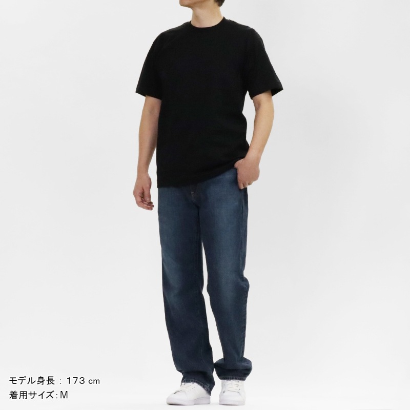 ヘインズ Hanes Tシャツ 半袖 T-SHIRTS KURO クルーネック 丸胴仕様 メンズ レディース トップス  2026SS 無地 S/M/L ブラック HM1-D202 090 | ブランド [正規取扱店]