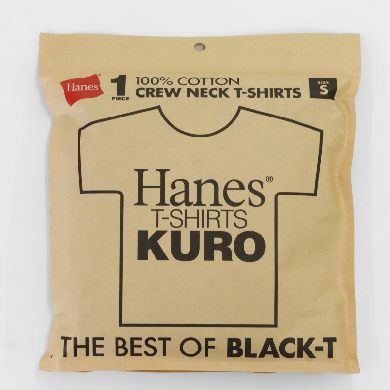 ヘインズ Hanes Tシャツ 半袖 T-SHIRTS KURO クルーネック 丸胴仕様 メンズ レディース トップス  2026SS 無地 S/M/L ブラック HM1-D202 090 | ブランド [正規取扱店]