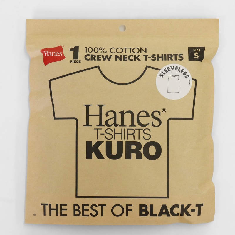 ヘインズ Hanes スリーブレスTシャツ T-SHIRTS KURO クルーネック ノースリーブ タンクトップ 丸胴仕様 メンズ レディース トップス  2026SS 無地 S/M/L ブラック HM3-D202 090 | ブランド [正規取扱店]