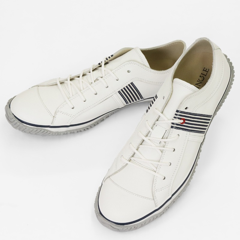 スピングル SPINGLE スニーカー メンズ サイドライン 日本製 靴 シューズ ホワイト ネイビー SP-168 67 White/Navy | ブランド [正規取扱店]