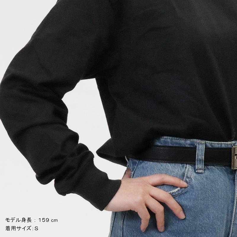 ヘインズ Hanes Tシャツ 長袖 T-SHIRTS KURO ロングスリーブ ロンTクルーネック 丸胴仕様 メンズ レディース トップス  2026SS 無地 S/M/L ブラック HM4-D202 090 | ブランド [正規取扱店]
