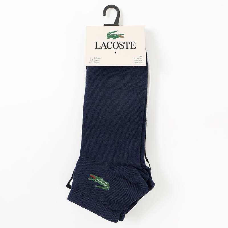 ラコステ LACOSTE ソックス 3足組 アンクルソックス 3足セット 3P 靴下 メンズ レディース スニーカー丈 ロゴ 2026年秋冬 新作 RA9185-10 | ブランド [正規取扱店]