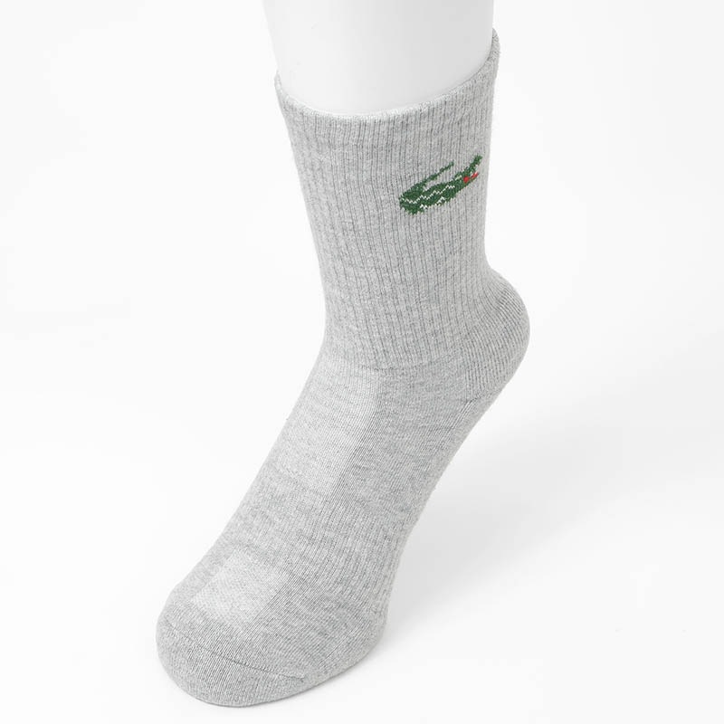 ラコステ LACOSTE ソックス 3足組 ワニロゴジャカード スポーツソックス 3足セット 3P 靴下 メンズ レディース クルー丈 ミドルレングス ロゴ 2026年秋冬 新作 RA9246-10 | ブランド [正規取扱店]