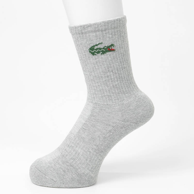 ラコステ LACOSTE ソックス 3足組 ワニロゴジャカード スポーツソックス 3足セット 3P 靴下 メンズ レディース クルー丈 ミドルレングス ロゴ 2026年秋冬 新作 RA9246-10 | ブランド [正規取扱店]