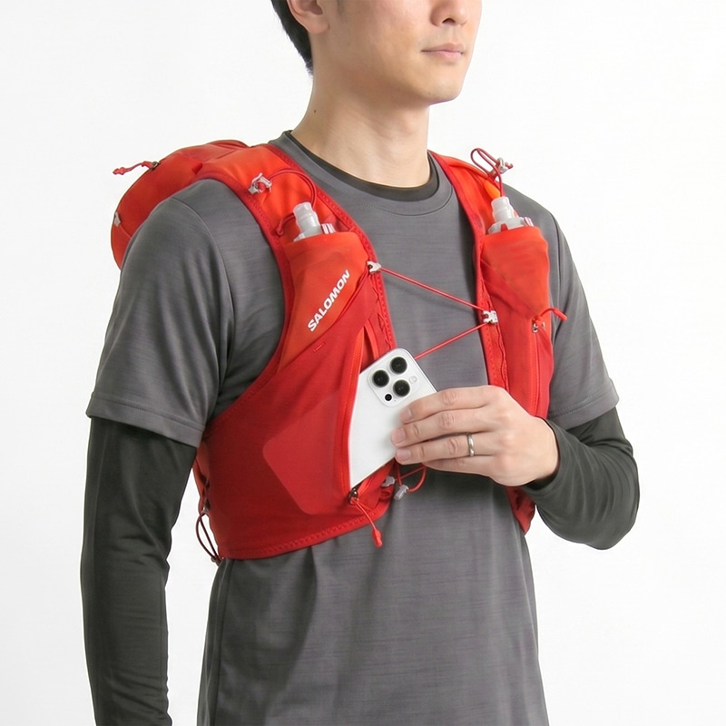 サロモン SALOMON ランニングベスト ユニセックス ADV SKIN 12 SET フラスク付 トレイルランニング リュック ハイドレーションバッグ 2026年春夏新作 2026SS S/M/L 12L LC2464500 | ブランド [正規取扱店]