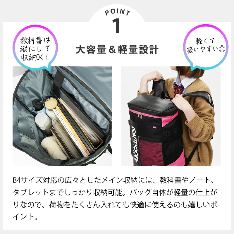 アウトドアプロダクツ OUTDOOR PRODUCTS バックパック ボックス