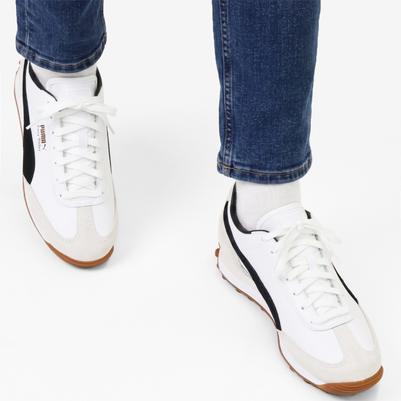プーマ PUMA スニーカー メンズ レディース イージーライダー ミックス EASY RIDER MIX レザー 牛革 靴 軽量 スポーティー 2026年秋冬 新作 プーマホワイト 399025 01 PUMA WHITE-PUMA BLACK | ブランド [正規取扱店]