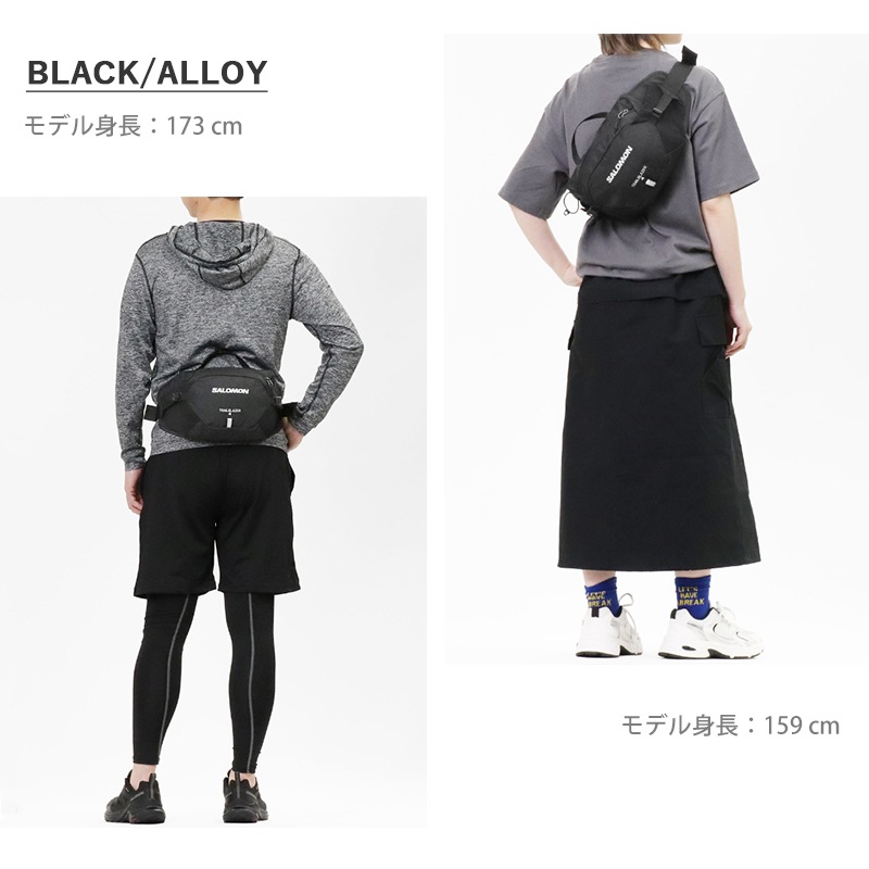 SALOMON サロモン ウエストバッグ ボディバッグ ブラック リップストップ サロモン SALOMON ウエストバッグ ユニセックス TRAILBLAZER ベルト