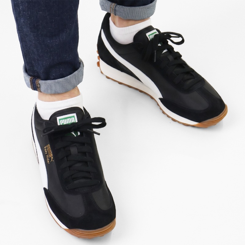 プーマ PUMA スニーカー メンズ レディース イージーライダー ヴィンテージ EASY RIDER VINTAGE レザー 牛革 靴 軽量 スポーティー 2026年秋冬 新作 プーマブラック 399028 10 PUMA BLACK-PUMA WHITE | ブランド [正規取扱店]