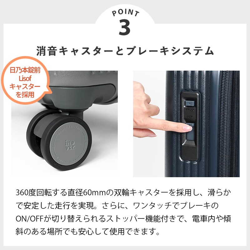 イノベーター innovator スーツケース エキスパンダブル 容量拡張機能