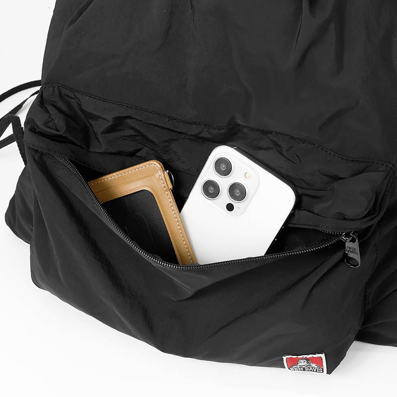ベンデイビス BEN DAVIS ナップサック POCKET NAPSACK ドローサック ジムサック リュック 巾着バッグ メンズ レディース スクバ 通学 サブバッグ 軽量 ロゴ 2026年秋冬 新作 BDW-8509 | ブランド [正規取扱店]