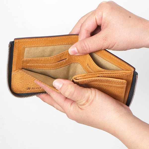 イズイット IS/IT 二つ折り財布 ヒッチ Hitch L字ファスナー コンパクトウォレット メンズ レディース レザー 各色 974613 | ブランド [正規取扱店]
