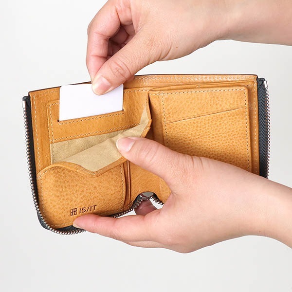 イズイット IS/IT 二つ折り財布 ヒッチ Hitch L字ファスナー コンパクトウォレット メンズ レディース レザー 各色 974613 | ブランド [正規取扱店]