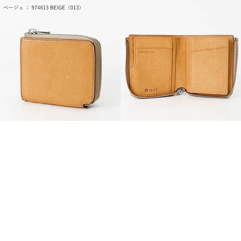 イズイット IS/IT 二つ折り財布 ヒッチ Hitch L字ファスナー コンパクトウォレット メンズ レディース レザー 各色 974613 | ブランド [正規取扱店]