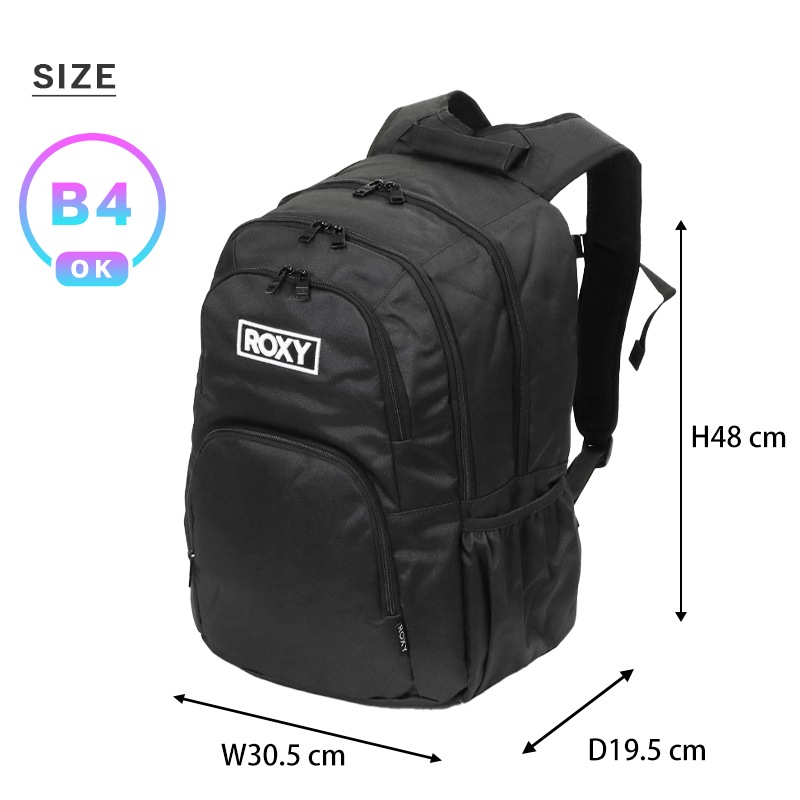 ロキシー ROXY バックパック スクールバッグ GO OUT ゴーアウト 通学 スクバ リュック デイパック 30L 保冷ポケット付き 2気室  撥水 ロゴ 各色 RBG261301 | ブランド [正規取扱店]