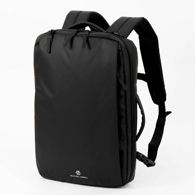 マイケルリンネル Michael Linnell バックパック A.R.M.S アーミーコーティング Slim 3WAY Bag リュック ショルダー ブリーフ キャリーオン対応 8L 撥水 軽量 2026SS 新作 ブラック MLAC-43 | ブランド [正規取扱店]