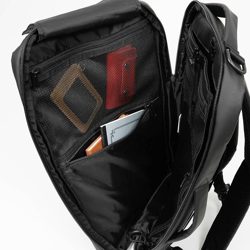マイケルリンネル Michael Linnell バックパック A.R.M.S アーミーコーティング Slim 3WAY Bag リュック ショルダー ブリーフ キャリーオン対応 8L 撥水 軽量 2026SS 新作 ブラック MLAC-43 | ブランド [正規取扱店]