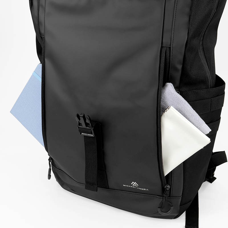 マイケルリンネル Michael Linnell バックパック A.R.M.S アーミーコーティング Backpack デイパック リュック 33L ロールトップ 撥水 軽量 2026SS 新作 ブラック MLSL-34 | ブランド [正規取扱店]