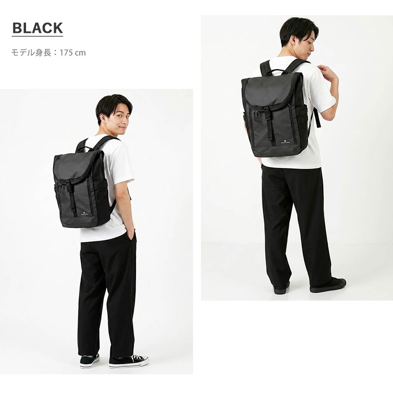 マイケルリンネル Michael Linnell バックパック A.R.M.S アーミーコーティング Backpack デイパック リュック 33L ロールトップ 撥水 軽量 2026SS 新作 ブラック MLSL-34 | ブランド [正規取扱店]