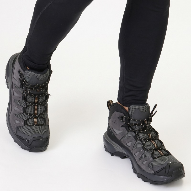 サロモン SALOMON ブーツ ハイキングブーツ メンズ X ULTRA 360 LTR MID GTX ウルトラ レザー ミッド ゴアテックス アウトドア トレッキングシューズ ミッドカット 靴 GORE-TEX 防水 グレー L47570800 | ブランド [正規取扱店]