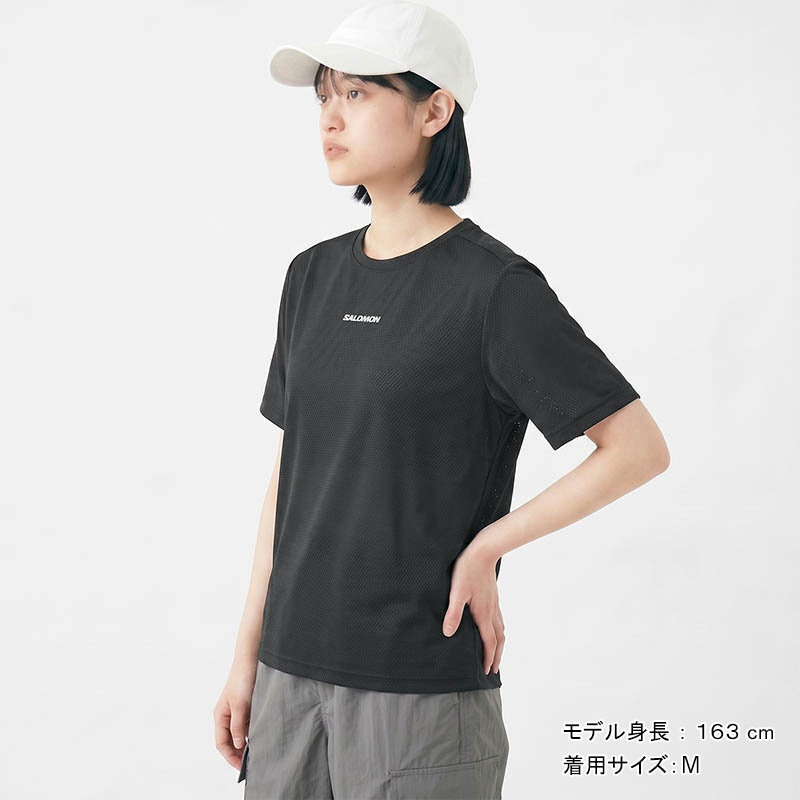 サロモン SALOMON Tシャツ 半袖 SHKout CORE SS TEE W レディース トップス ランニングウェア 2026年春夏新作 2026SS ロゴ XS/S/M ディープブラック LC2425200 | ブランド [正規取扱店]