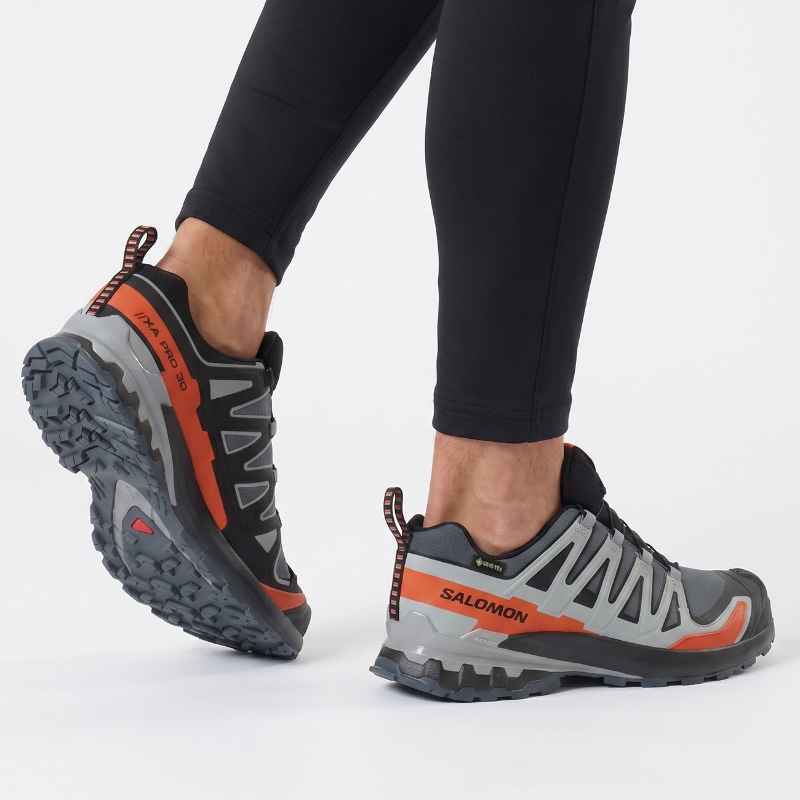 サロモン SALOMON スニーカー メンズ XA PRO 3D V9 GTX トレイルランニングシューズ ジョギング トレラン ランニング アウトドア 靴 ゴアテックス GORE-TEX 防水 グレー L47817500 | ブランド [正規取扱店]