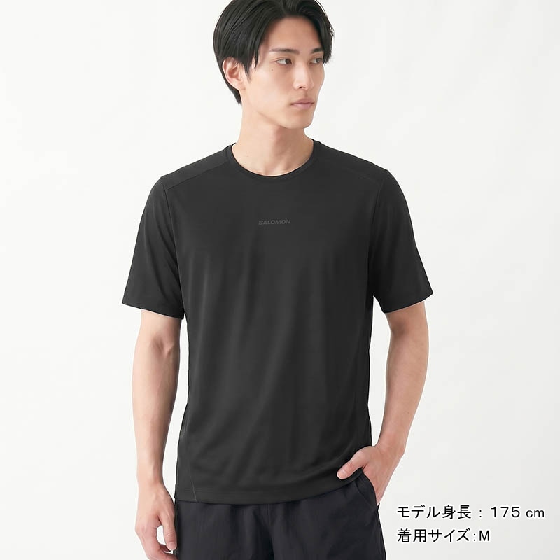 サロモン SALOMON Tシャツ 半袖 TRACKLINE SS TEE M トラックライン ショートスリーブ メンズ トップス 2026年春夏新作 2026SS ロゴ S/M/L ディープブラック LC2438800 | ブランド [正規取扱店]