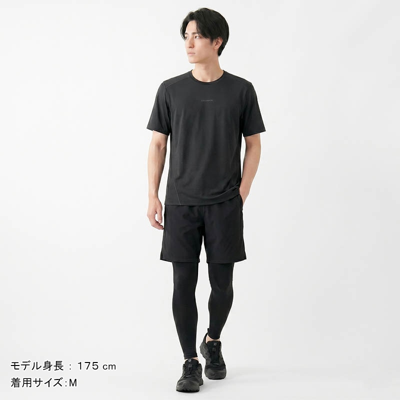 サロモン SALOMON Tシャツ 半袖 TRACKLINE SS TEE M トラックライン ショートスリーブ メンズ トップス 2026年春夏新作 2026SS ロゴ S/M/L ディープブラック LC2438800 | ブランド [正規取扱店]