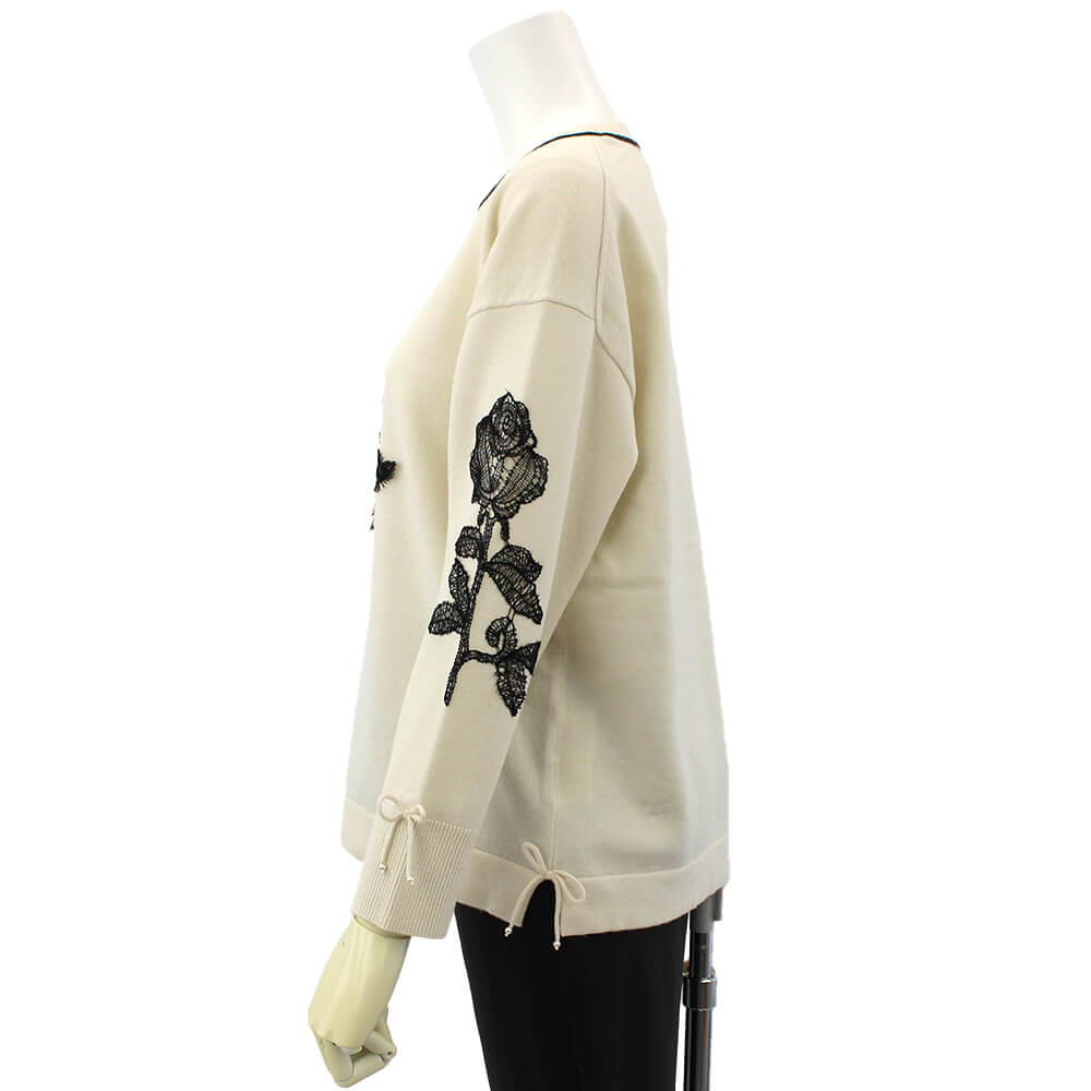 2025SSスーパービューティー⭐️ リボンレースデザイン　ロングTシャツ 44 2025SSスーパービューティー⭐️ リボンレースデザイン ロングT