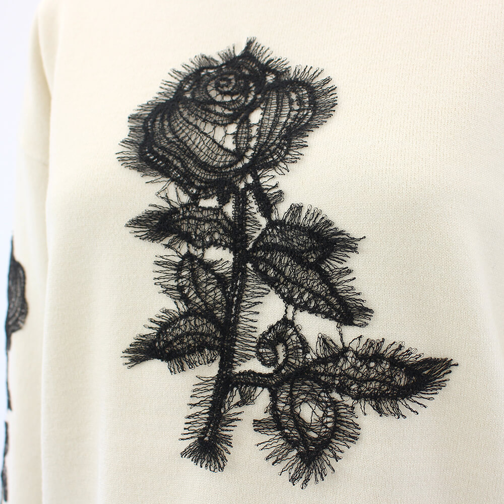 2025SSスーパービューティー⭐️ リボンレースデザイン　ロングTシャツ 44 2025SSスーパービューティー⭐️ リボンレースデザイン ロングT