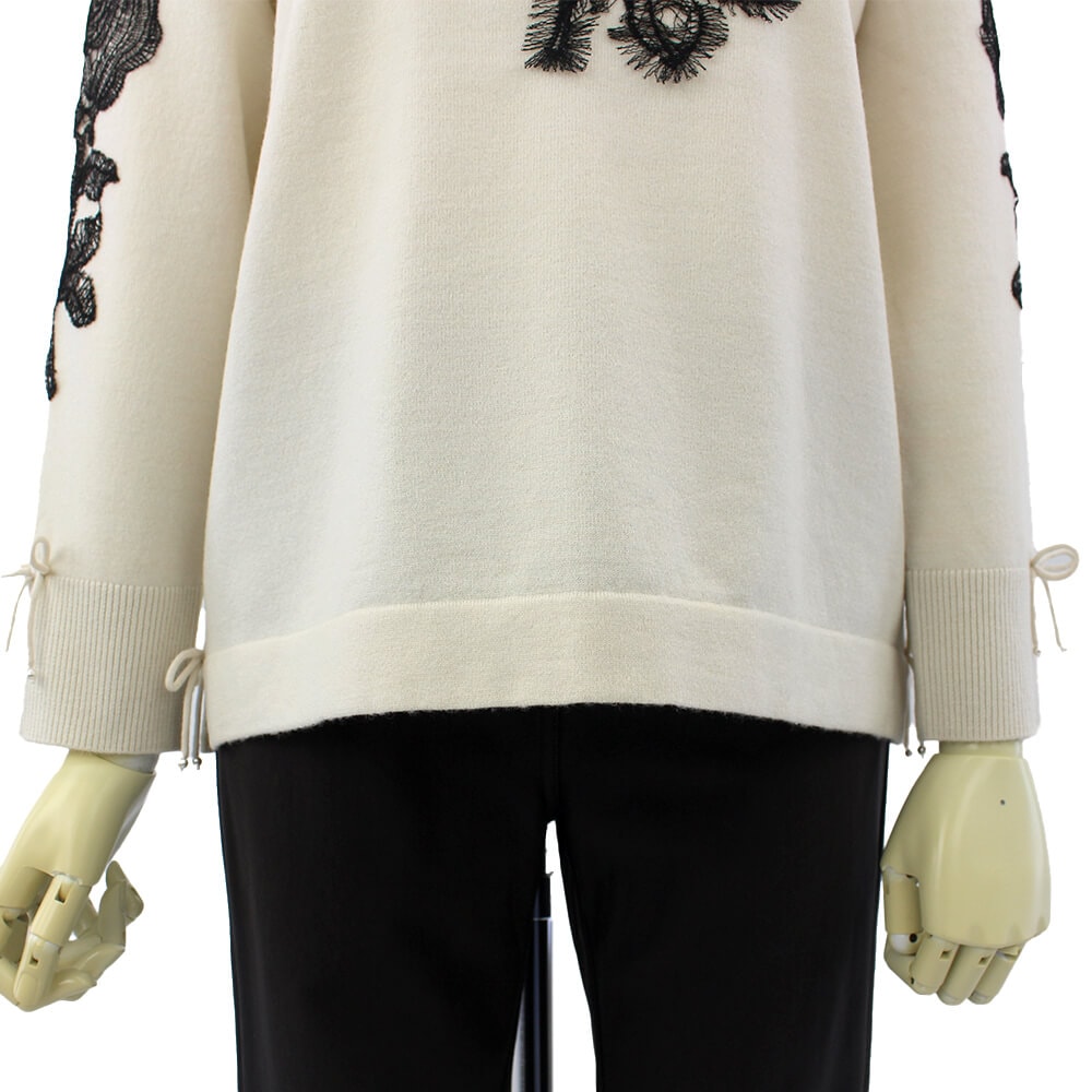 2025SSスーパービューティー⭐️ リボンレースデザイン　ロングTシャツ 44 2025SSスーパービューティー⭐️ リボンレースデザイン ロングT