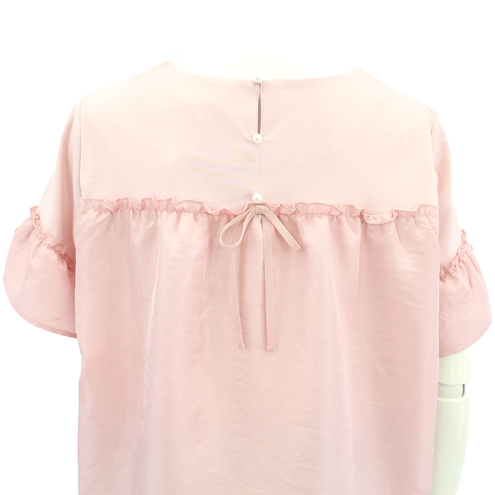 【新品】スーパービューティー花モチーフ付異素材切替Ｔシャツ44 楽天市場】スーパービューティー チュニックTシャツ 花 格子
