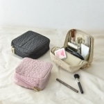 化粧ポーチ 自立 機能的 メイクポーチ 小物入れ 大容量 可愛い 小さい ポーチ 仕切り がばっと開く トラベルポーチ 旅行用 かわいい おしゃれ コンパクト 収納 シンプル スタンドポーチ バッグインバッグ