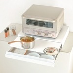 レンジ 下 スライドテーブル レンジ台  幅45×高さ35×奥行8.3cm レンジ下収納 45幅 キッチン家電下 引き出し スリム レンジラック 伸縮 おしゃれ キッチン収納 電子 レンジ下 台  作