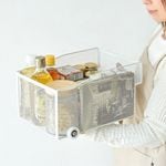 『選べる2タイプ！』取っ手付き 収納ケース 取っ手付きかご ローラー 収納ボックス キャスター付き カゴ スライド収納 スライド収納box  収納 かご おしゃれ センチ 高さ17cm 25cm キッ