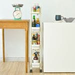 隙間収納 16cm 3段 スリムラック 移動ラクラク W16×D40×H96cm 細い 隙間収納 すき間収納 ラック 幅16cm 棚 隙間 スリム キャスター付き 3段 収納 キッチン お風呂 洗面台