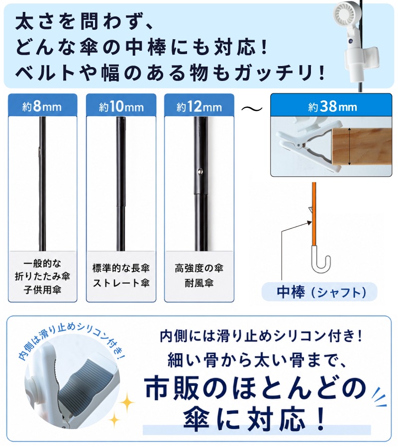 日傘ファン |  クリップ式 商品画像