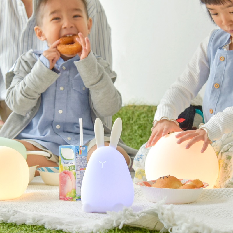 うさぎ型 ナイトライト ナイトボール おすすめ 授乳ライト 7色に光る