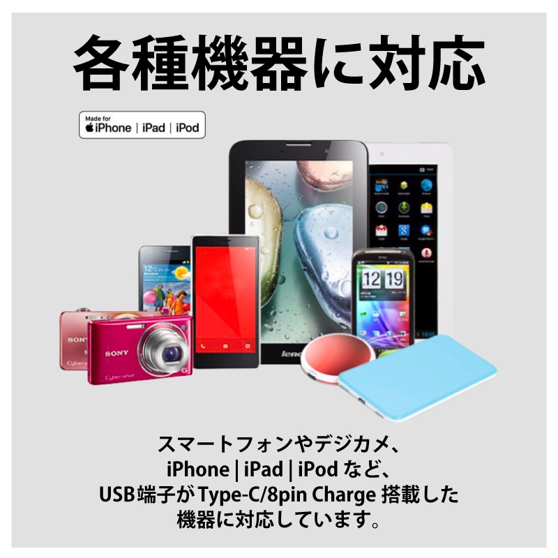 ネコポス 送料無料】充電ケーブル USBケーブル 8pin Type-C iPhone