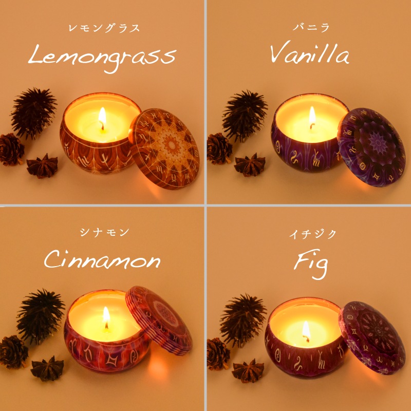 ROLEX アロマキャンドル 2個セット アロマキャンドル ギフト 4種セット 缶入り ロウソク キャンドル 香り