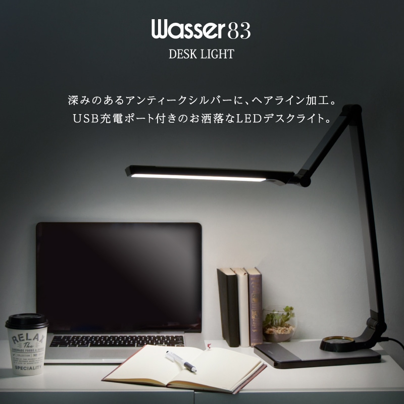 wasser83 デスクライト 目に優しい アンティーク 北欧 広範囲を照射